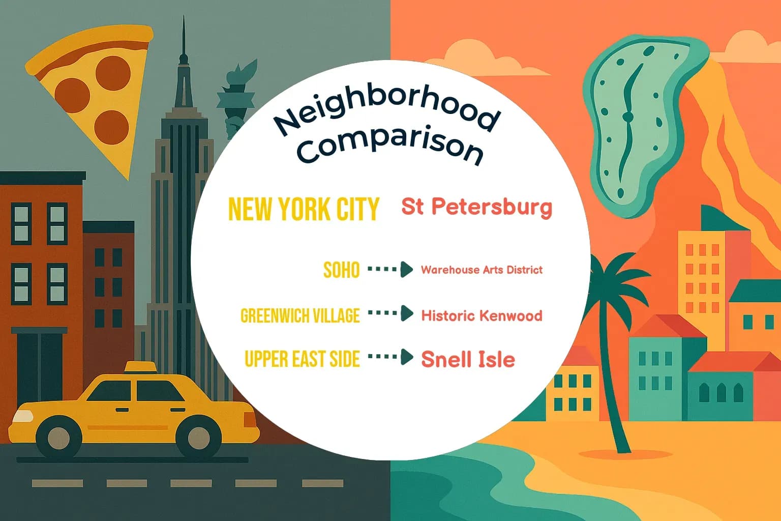 New York City vs St. Petersburg Neighborhood Comparison