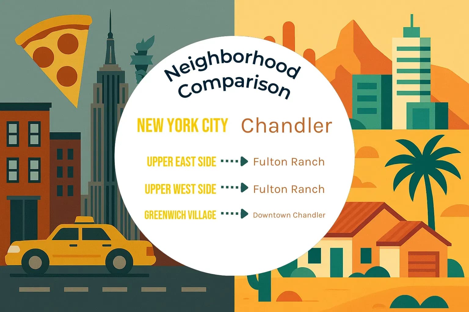 New York City vs Chandler Neighborhood Comparison