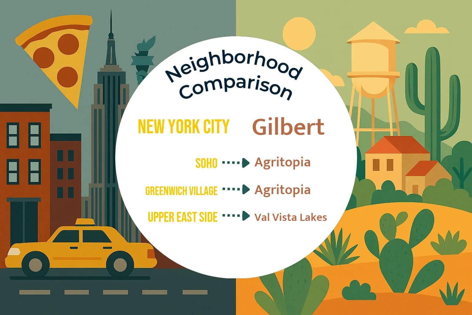 New York City vs Gilbert Neighborhood Comparison