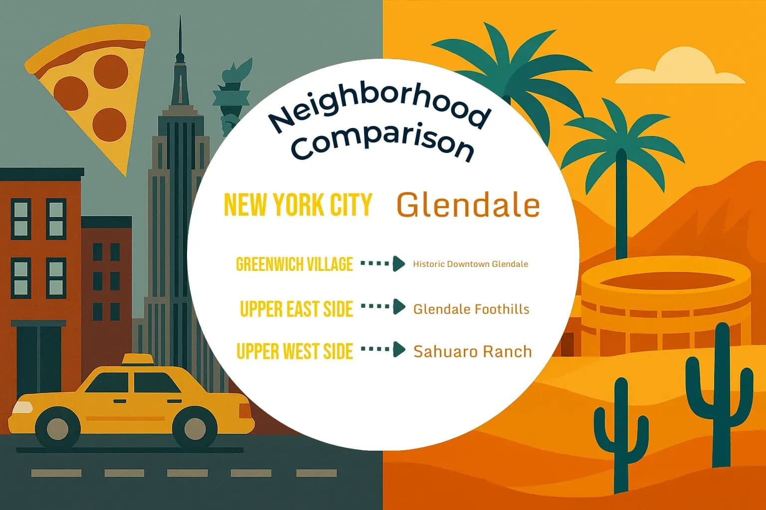 New York City vs Glendale Neighborhood Comparison