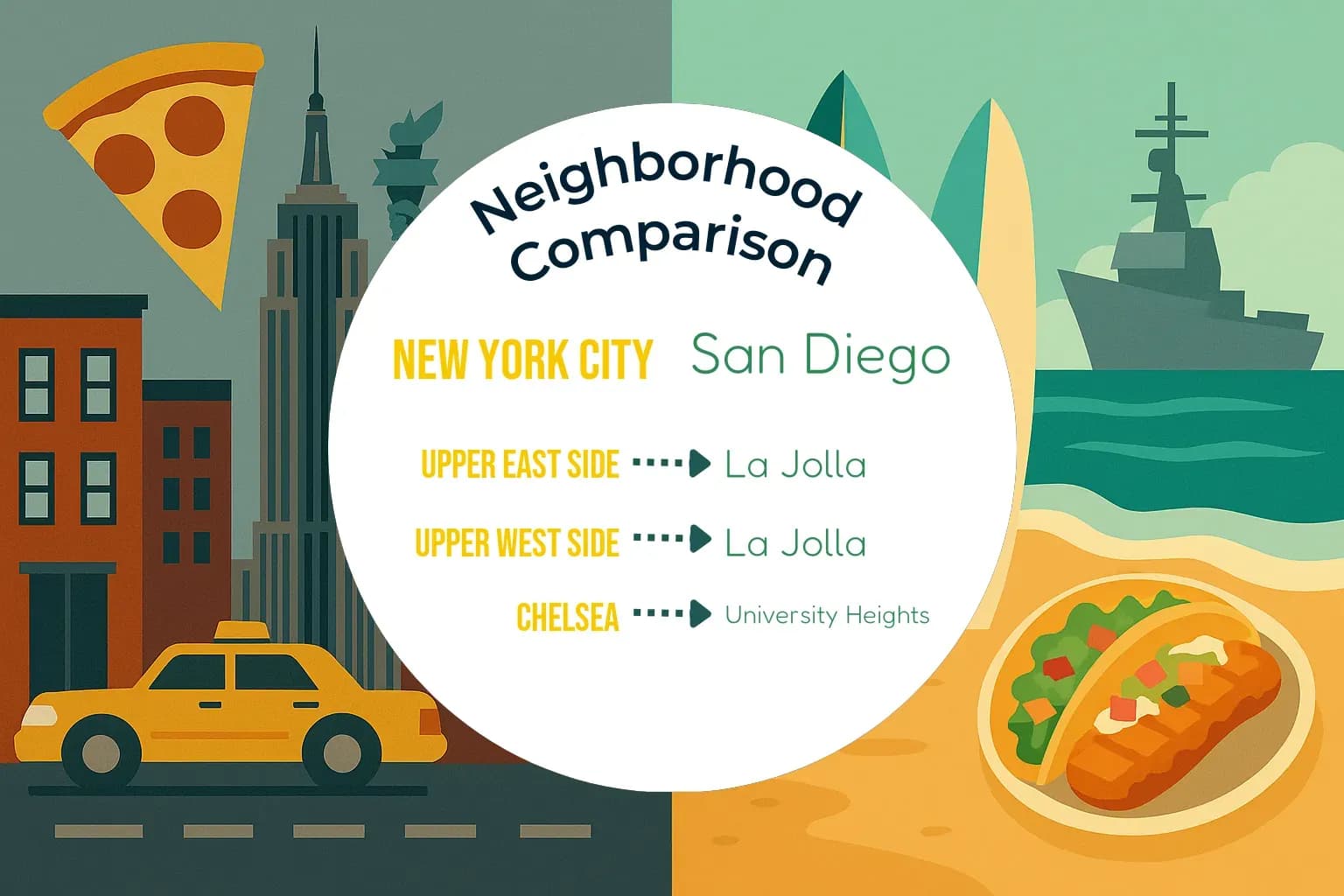 New York City vs San Diego Neighborhood Comparison