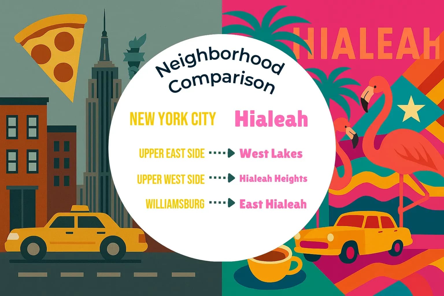 New York City vs Hialeah Neighborhood Comparison