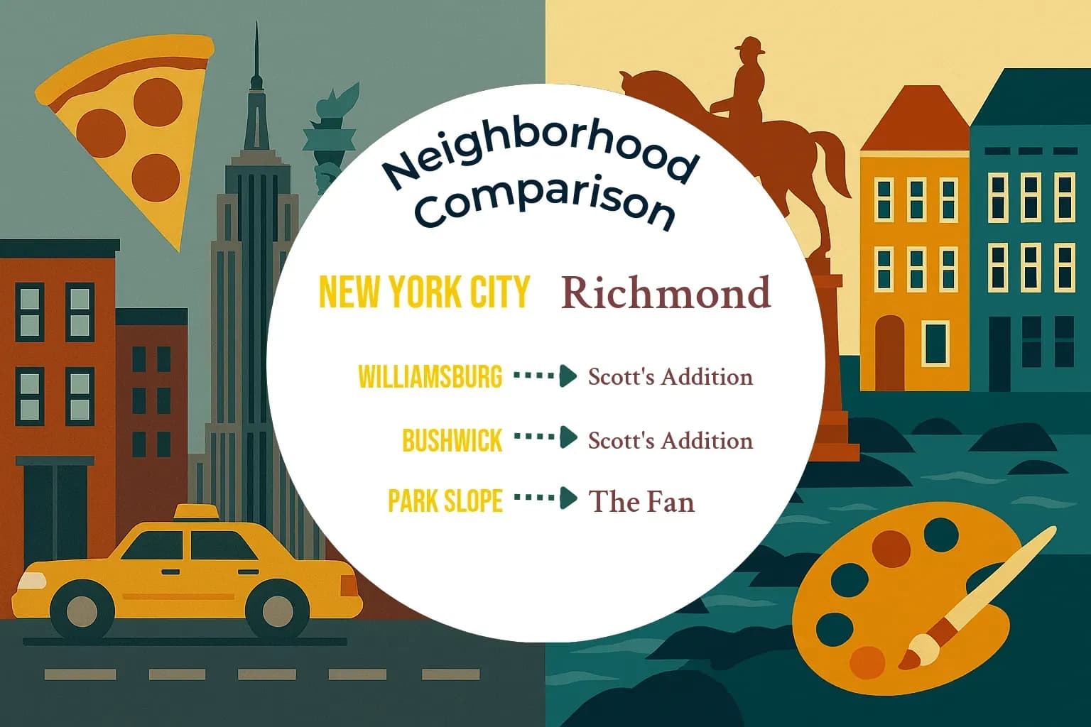 New York City vs Richmond Neighborhood Comparison