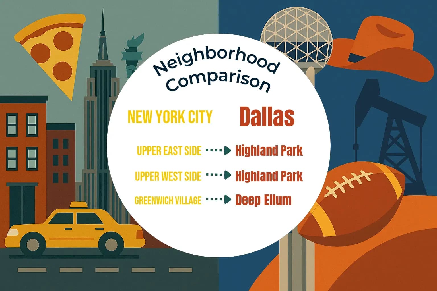 New York City vs Dallas Neighborhood Comparison
