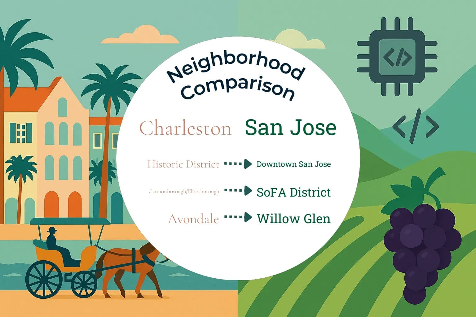 Charleston vs San Jose Neighborhood Comparison