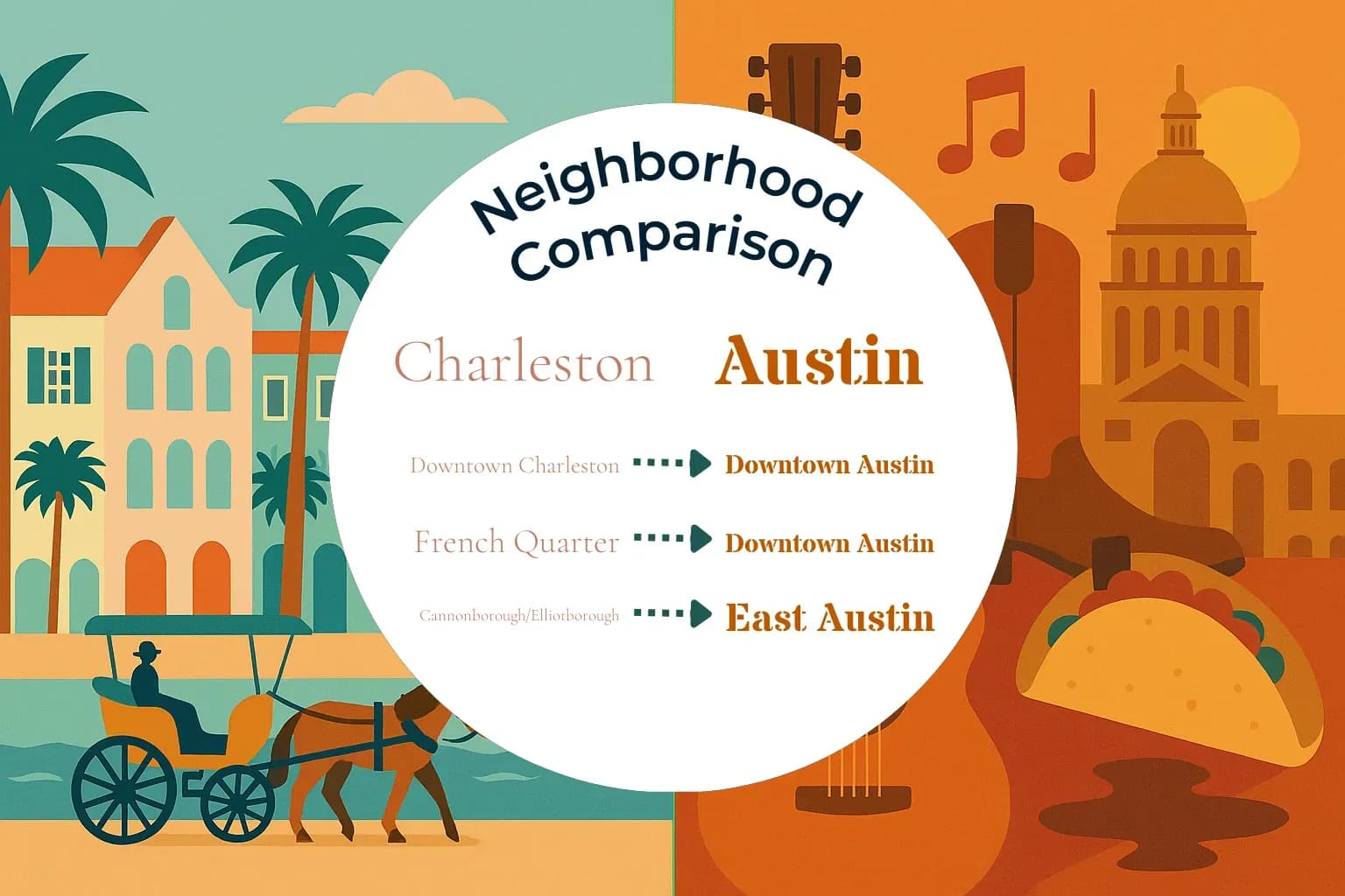 Charleston vs Austin Neighborhood Comparison