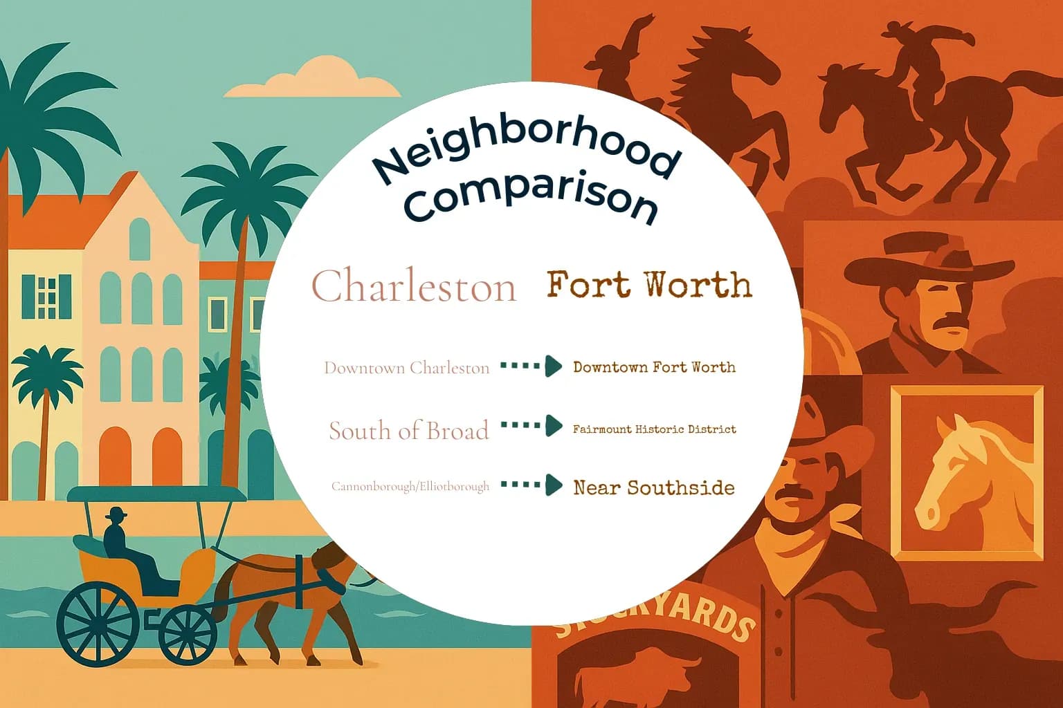 Charleston vs Fort Worth Neighborhood Comparison