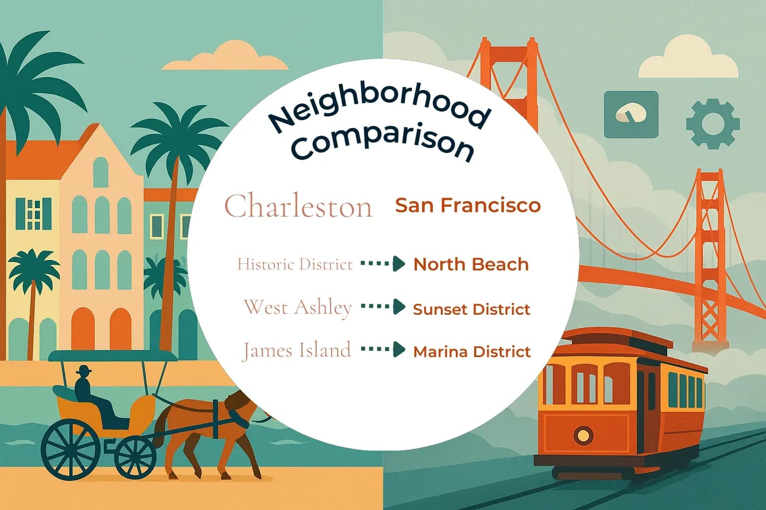 Charleston vs San Francisco Neighborhood Comparison