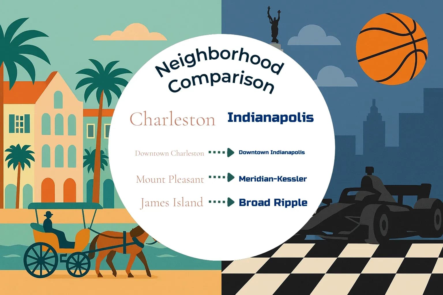Charleston vs Indianapolis Neighborhood Comparison