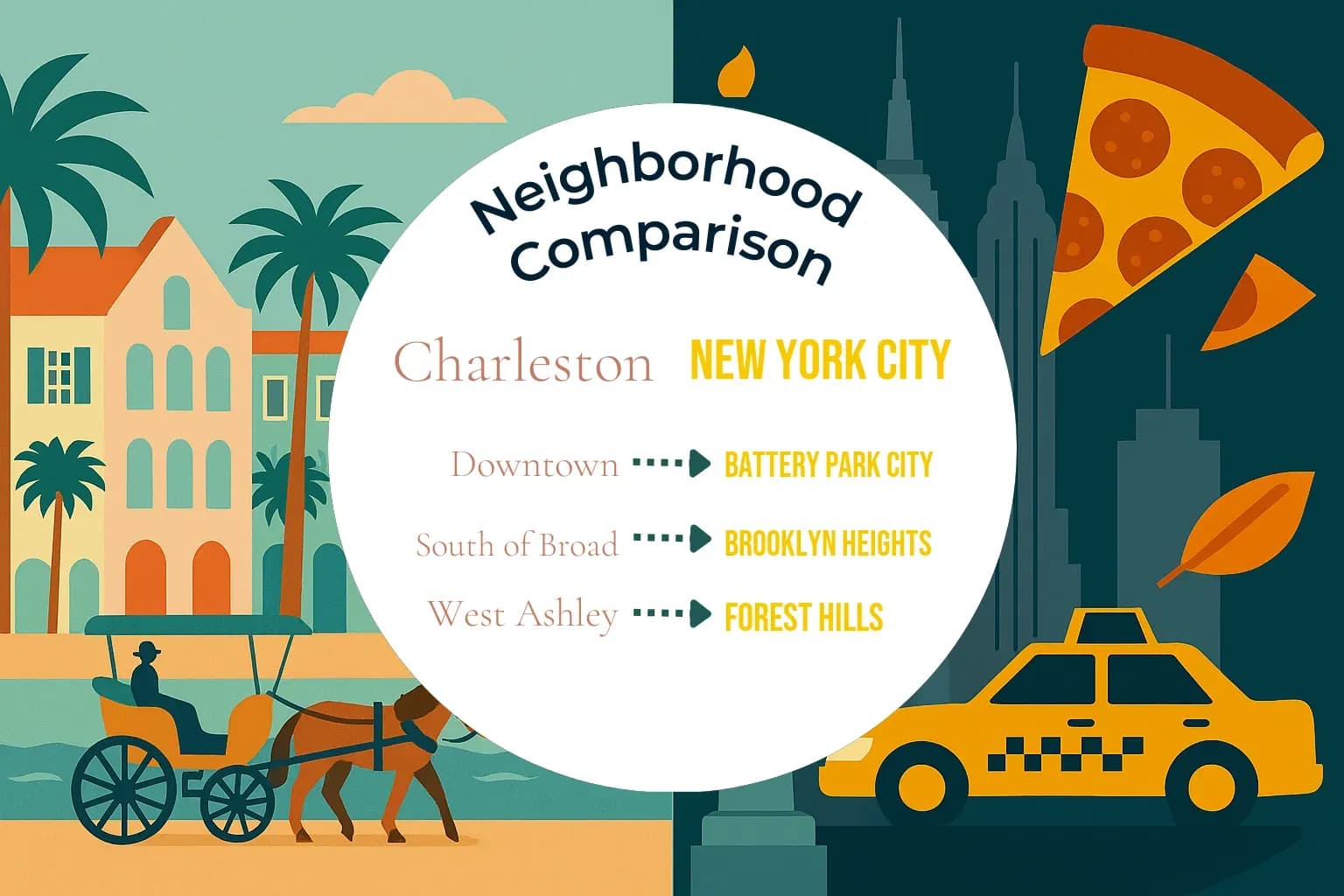Charleston vs New York City Neighborhood Comparison