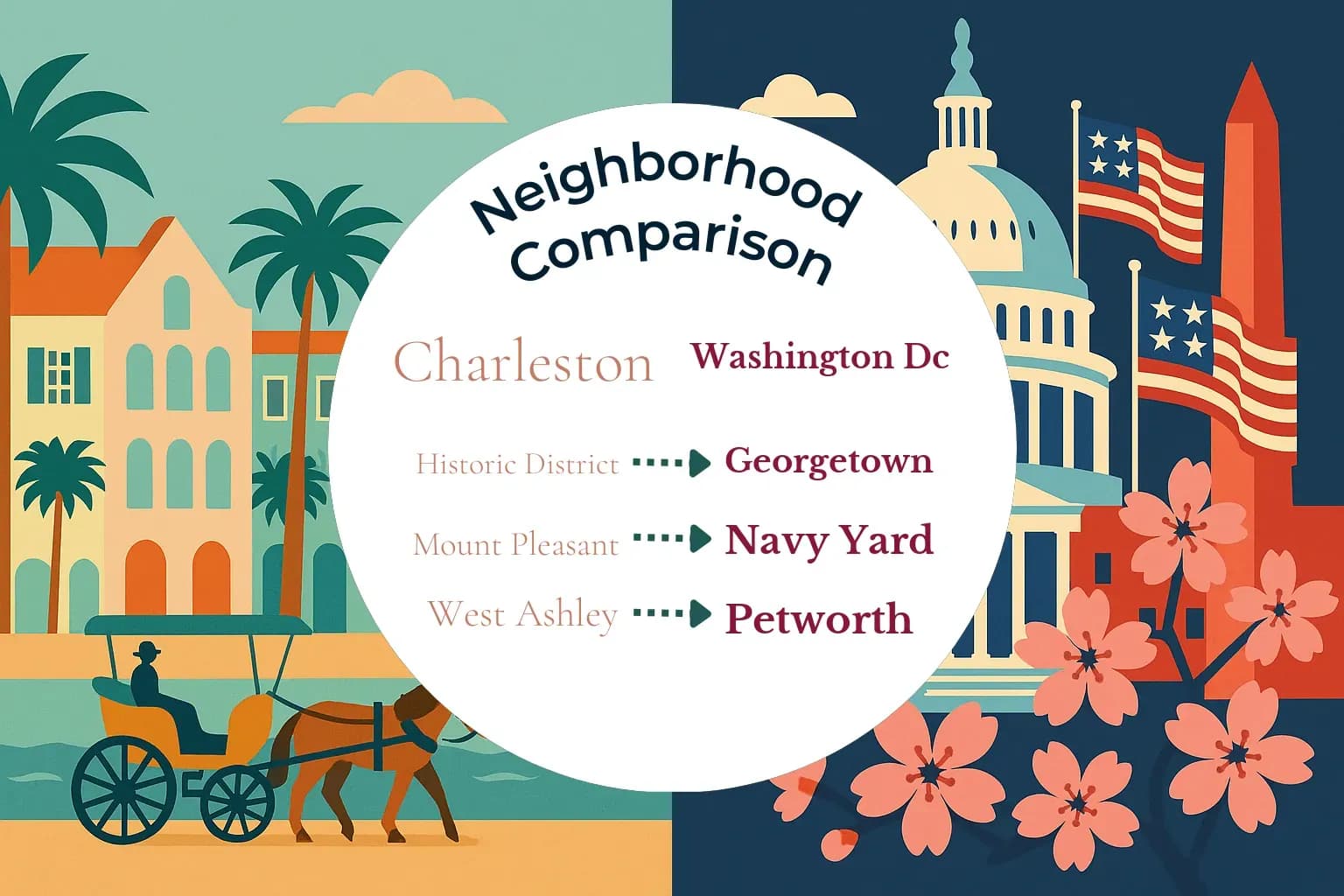 Charleston vs Washington DC Neighborhood Comparison