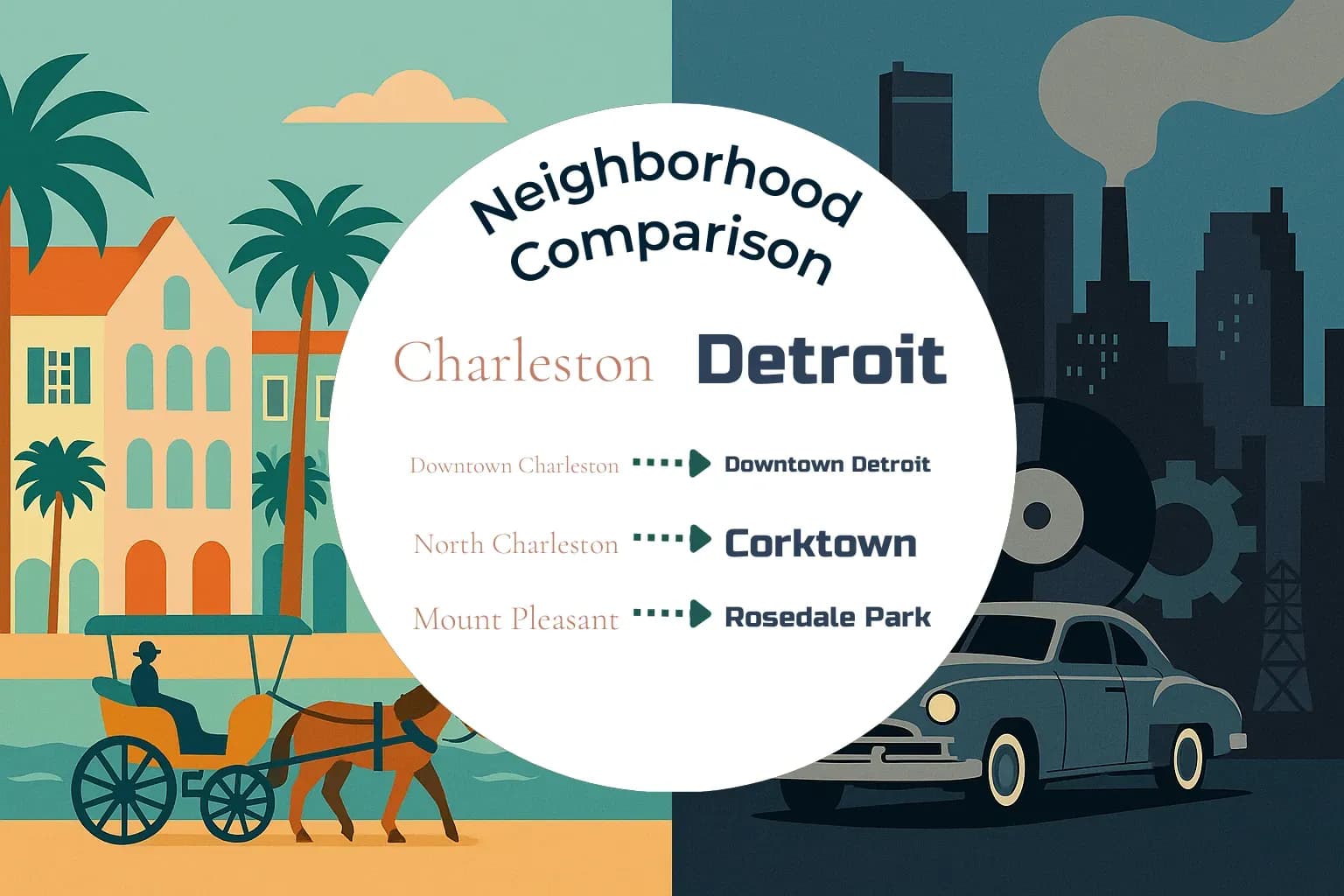 Charleston vs Detroit Neighborhood Comparison