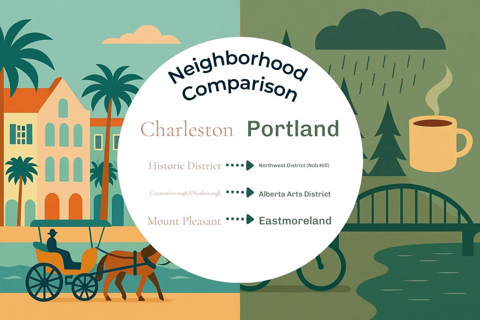 Charleston vs Portland Neighborhood Comparison