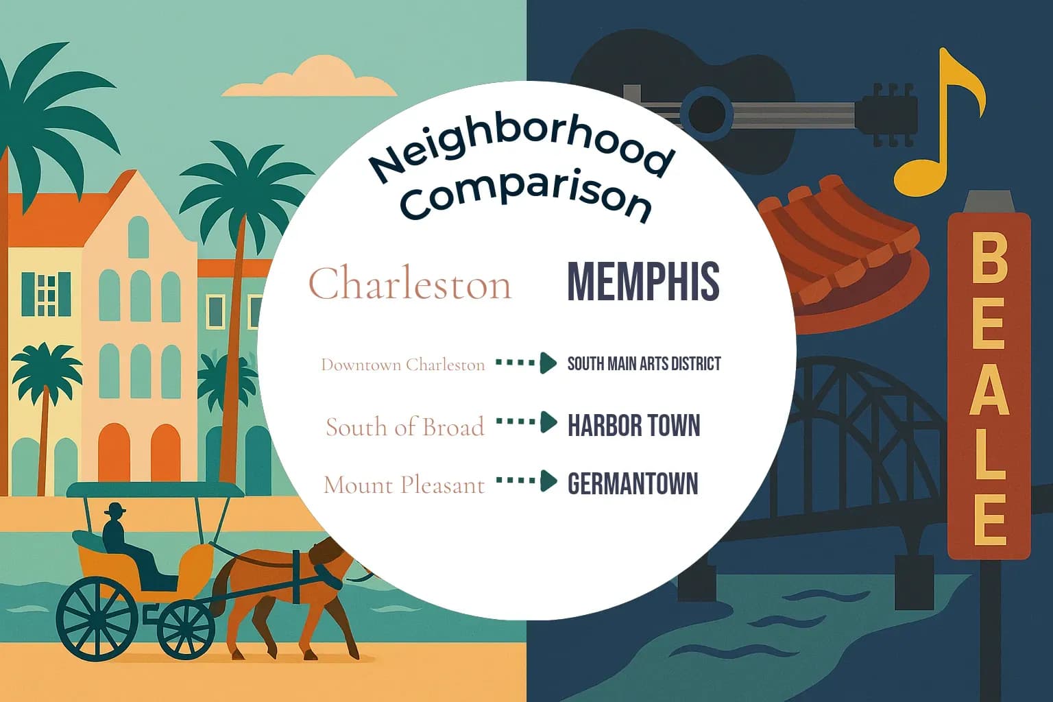 Charleston vs Memphis Neighborhood Comparison