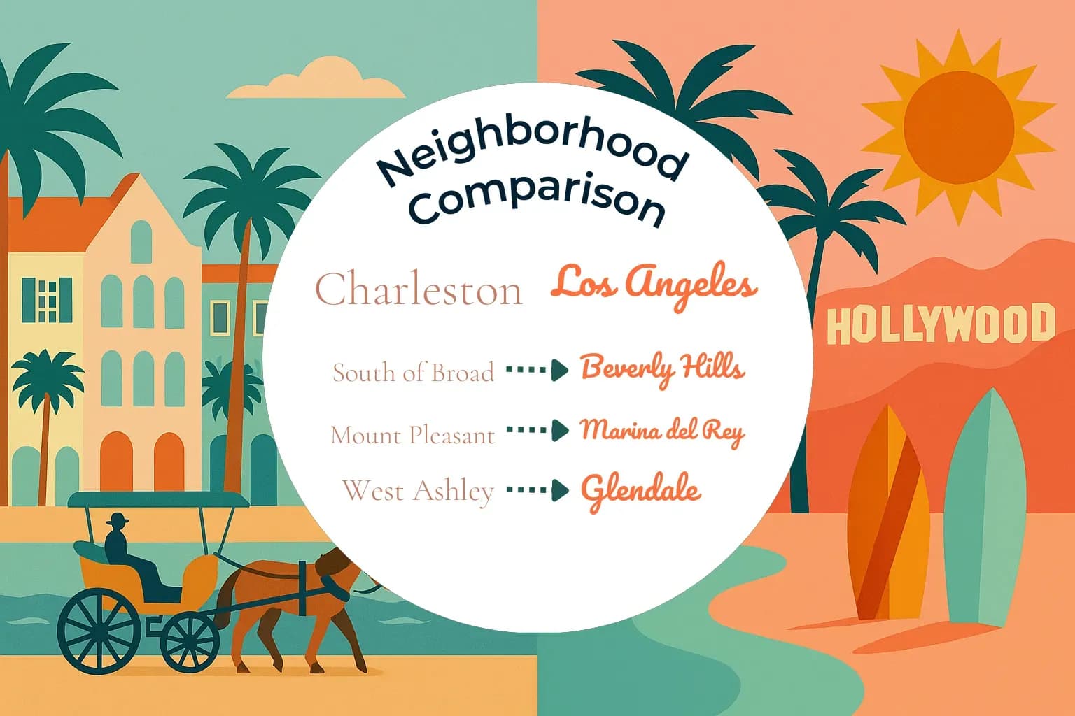 Charleston vs Los Angeles Neighborhood Comparison