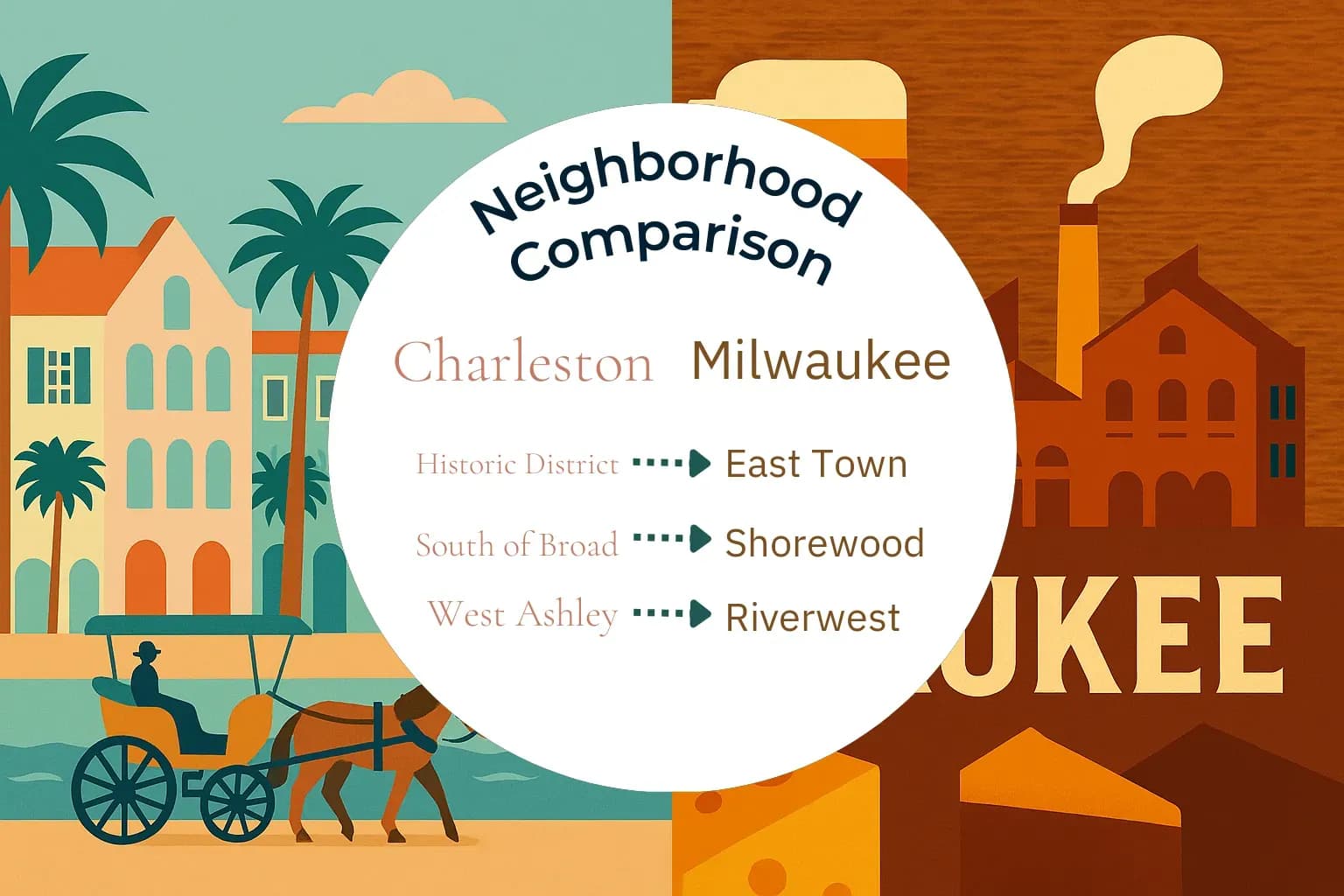 Charleston vs Milwaukee Neighborhood Comparison