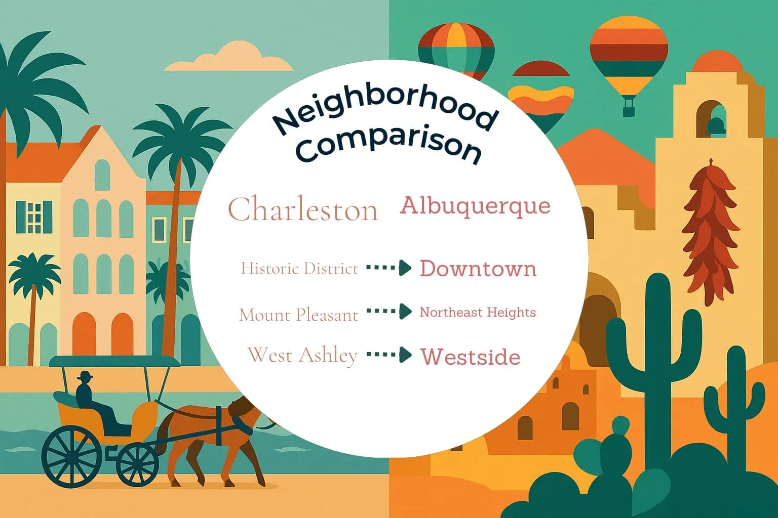 Charleston vs Albuquerque Neighborhood Comparison