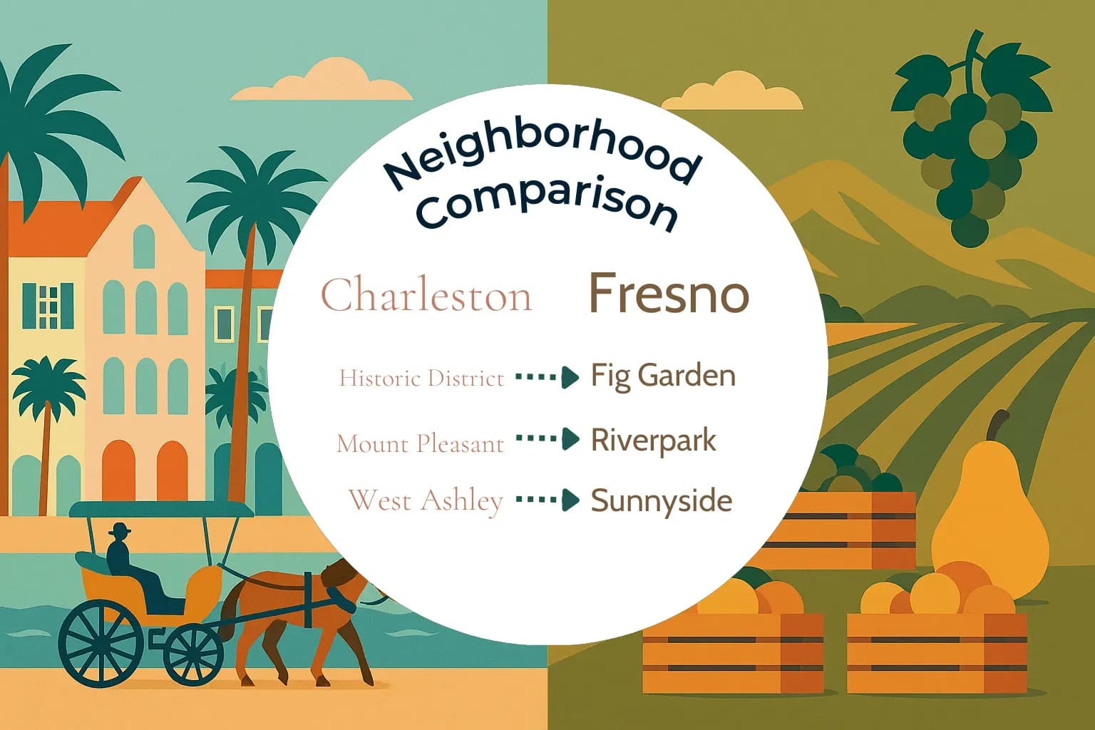 Charleston vs Fresno Neighborhood Comparison