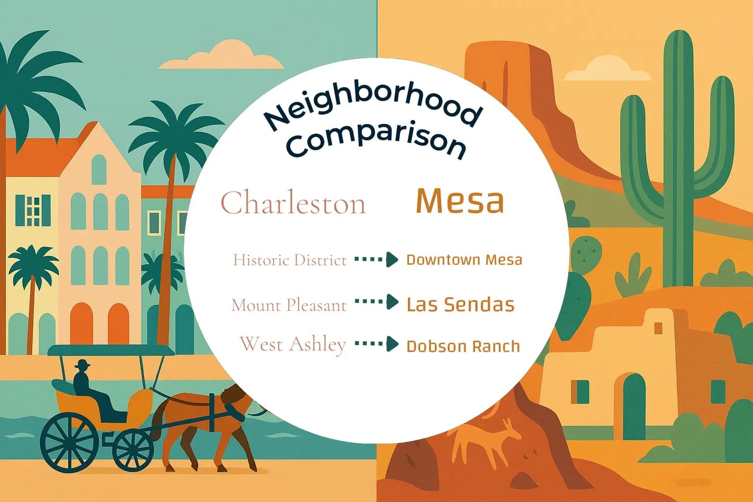 Charleston vs Mesa Neighborhood Comparison