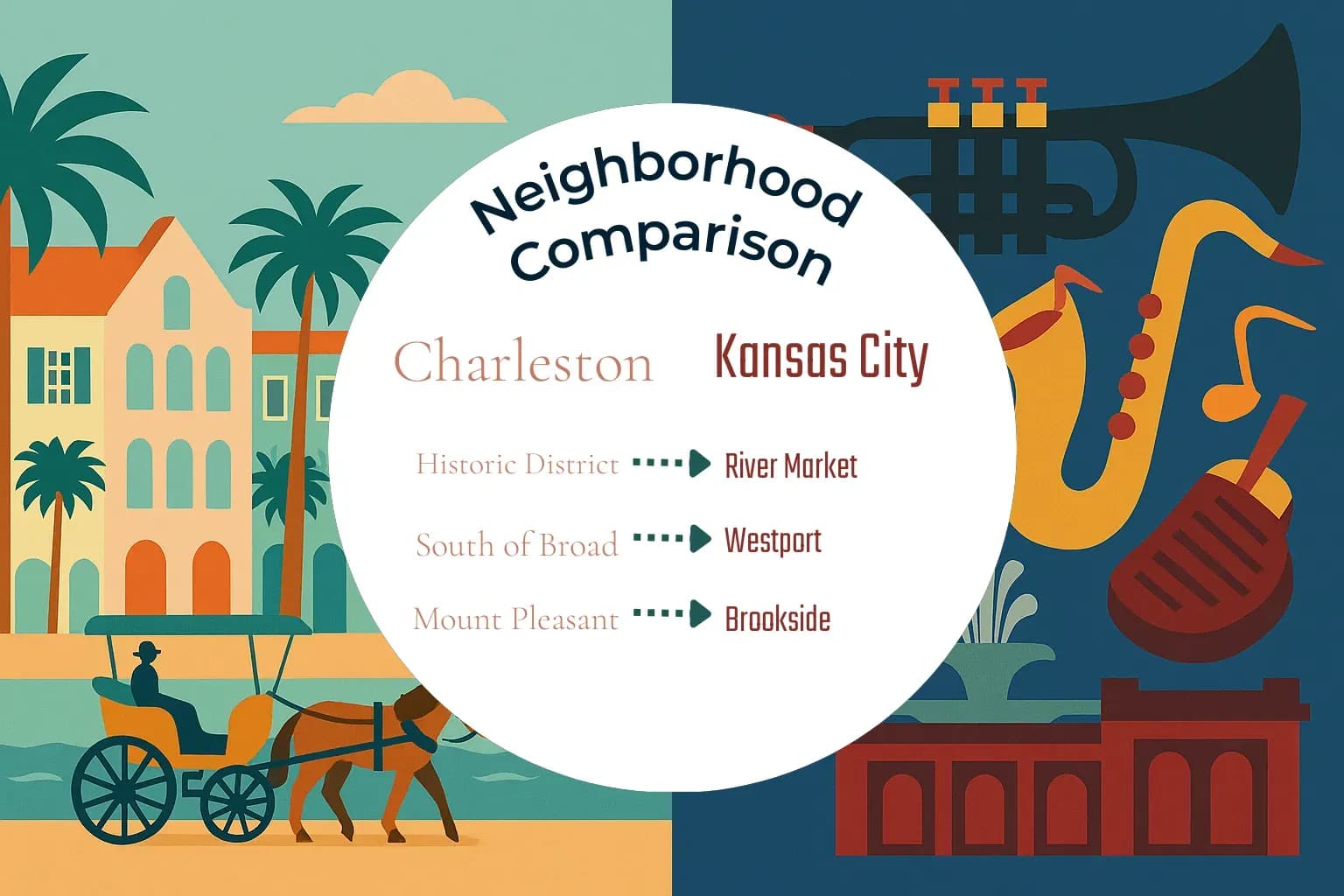 Charleston vs Kansas City Neighborhood Comparison