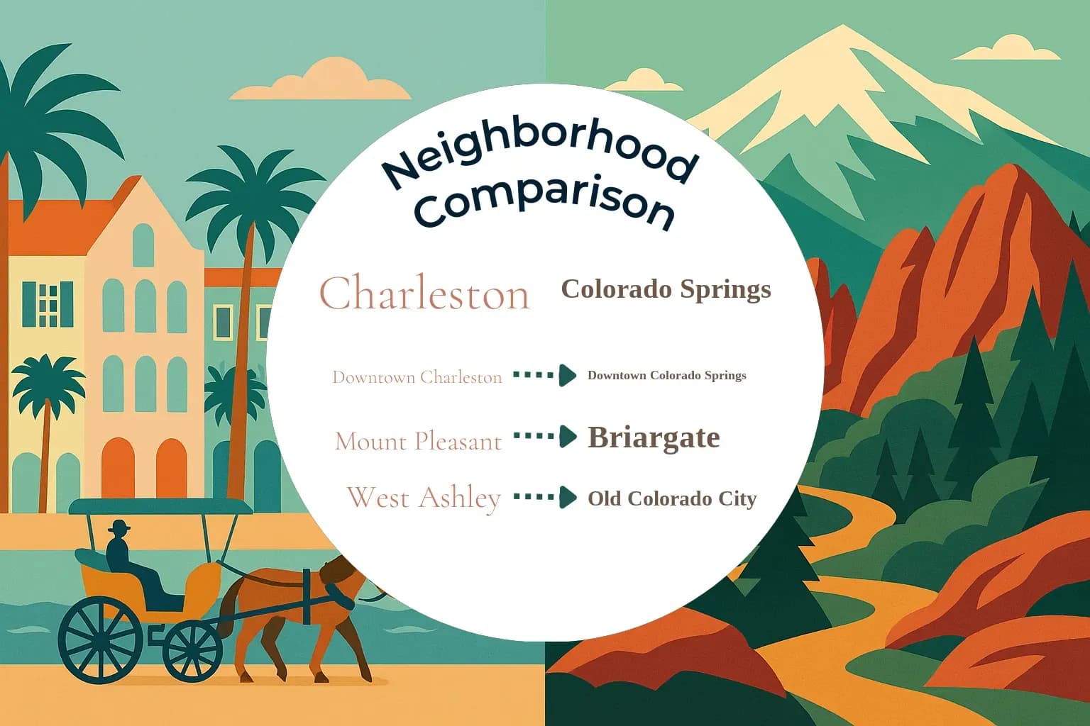 Charleston vs Colorado Springs Neighborhood Comparison