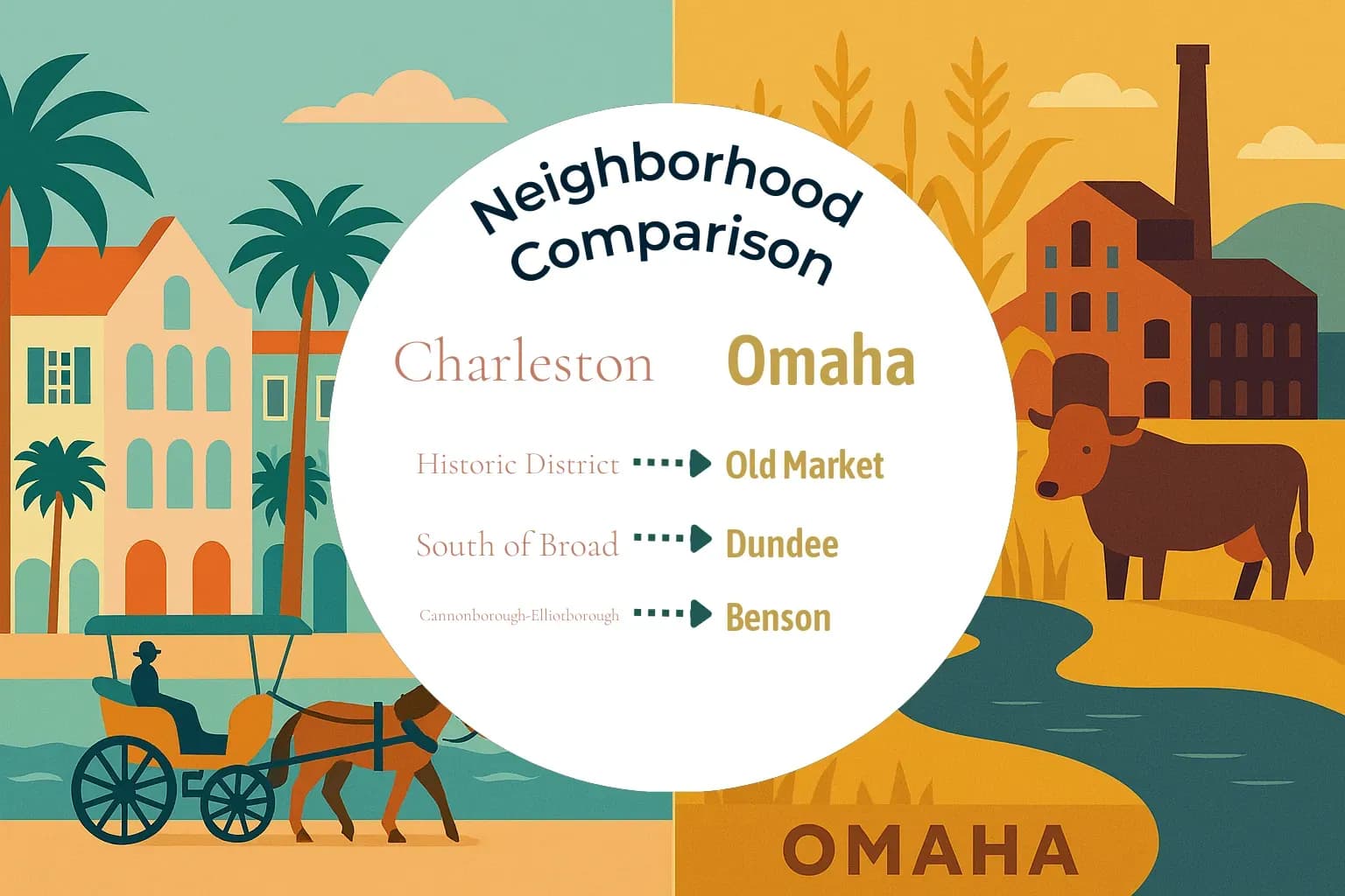 Charleston vs Omaha Neighborhood Comparison