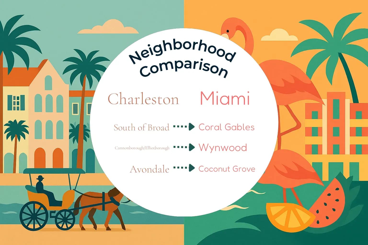 Charleston vs Miami Neighborhood Comparison