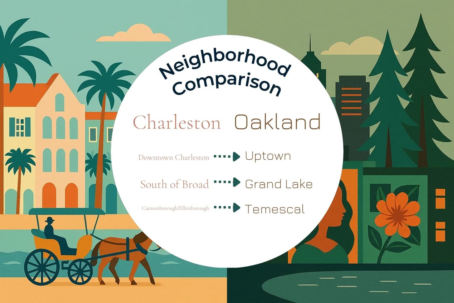 Charleston vs Oakland Neighborhood Comparison