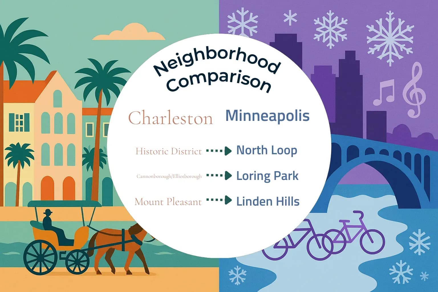 Charleston vs Minneapolis Neighborhood Comparison