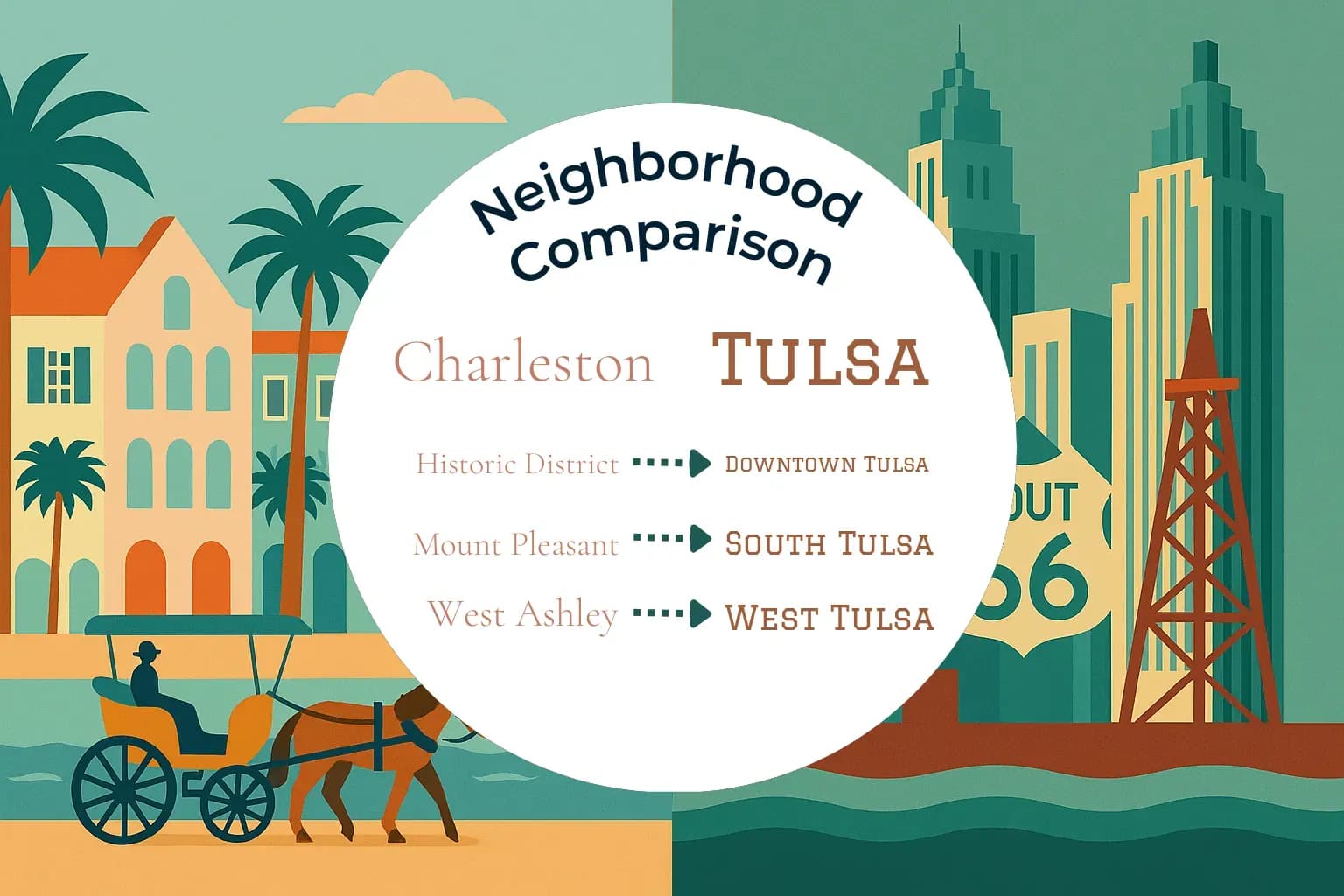Charleston vs Tulsa Neighborhood Comparison