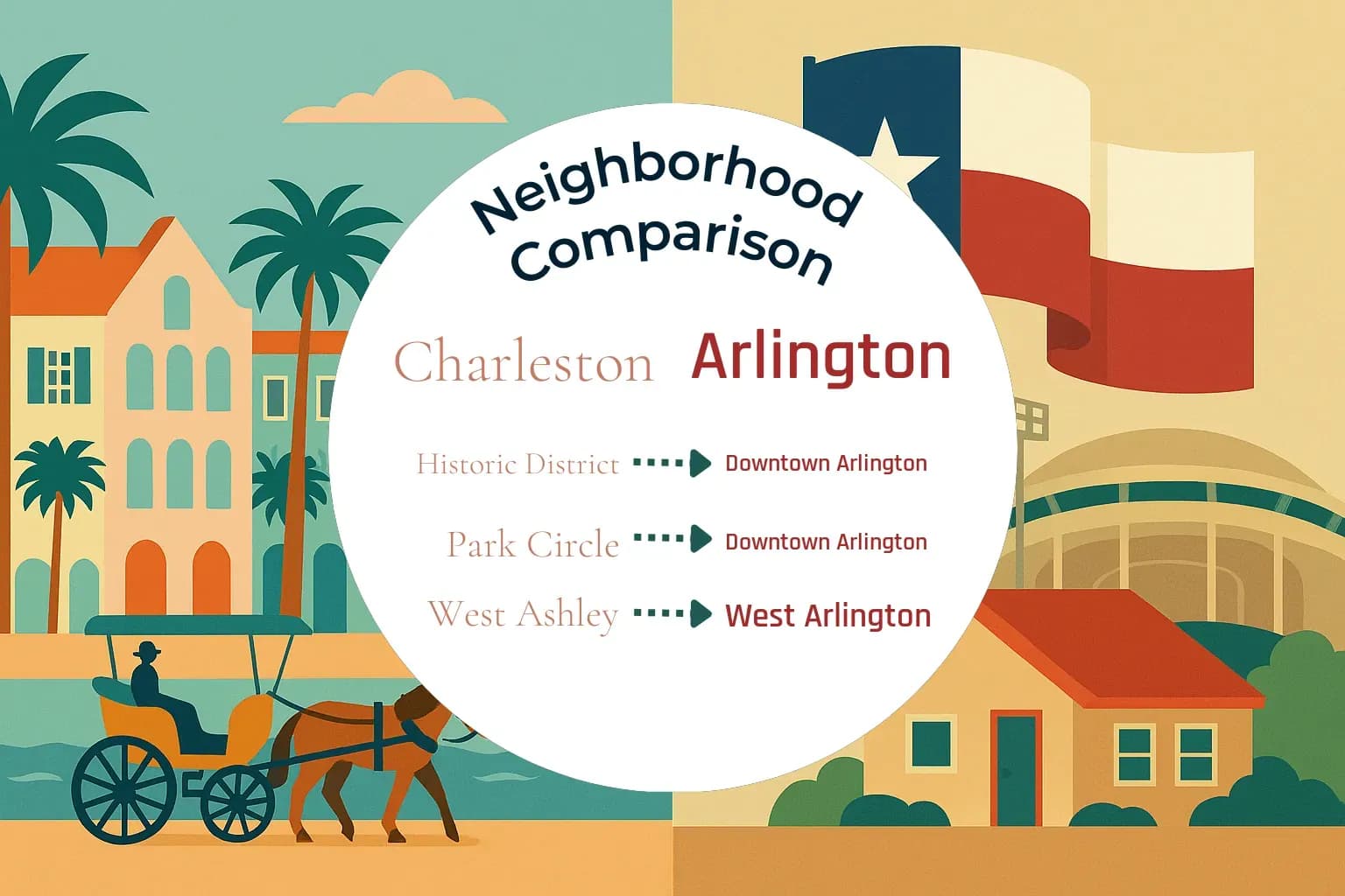 Charleston vs Arlington Neighborhood Comparison