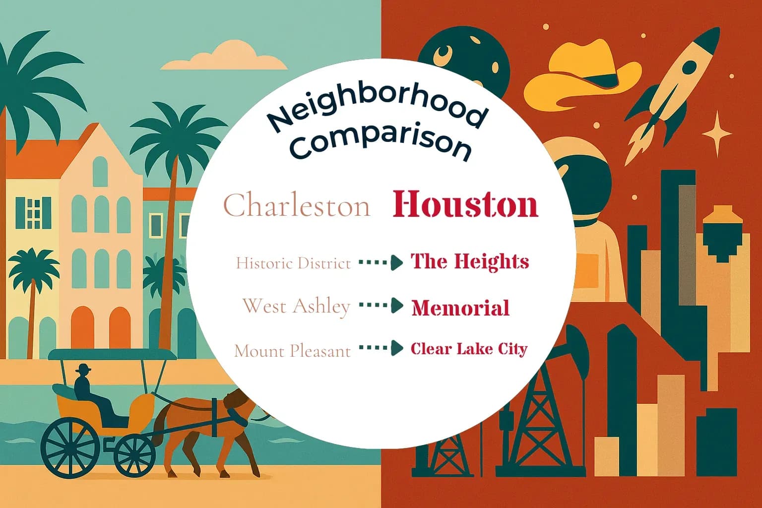 Charleston vs Houston Neighborhood Comparison
