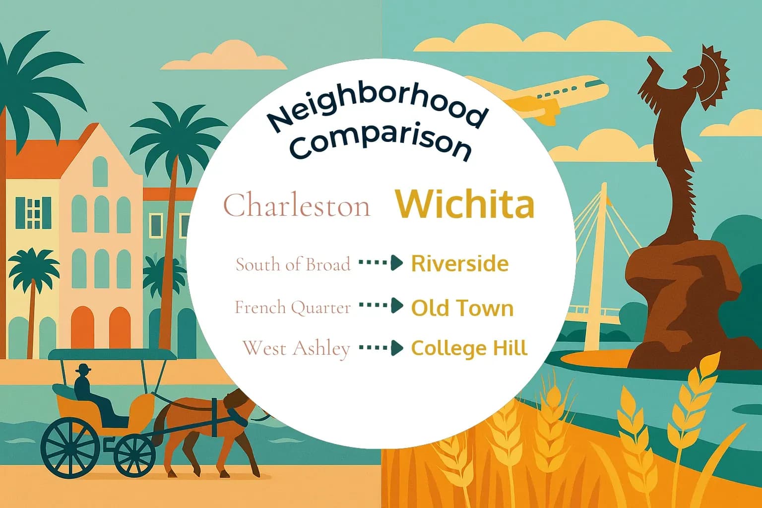 Charleston vs Wichita Neighborhood Comparison