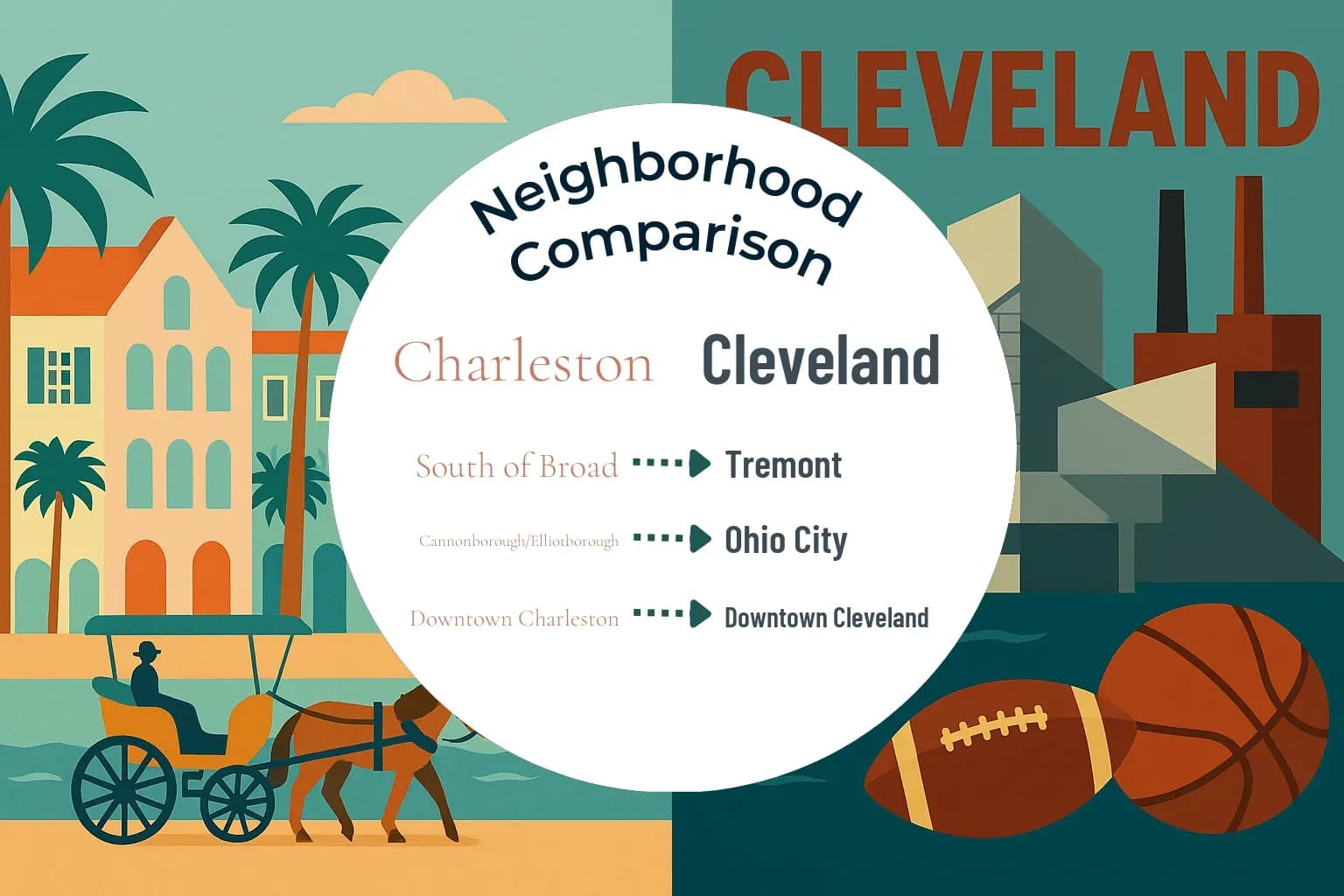 Charleston vs Cleveland Neighborhood Comparison