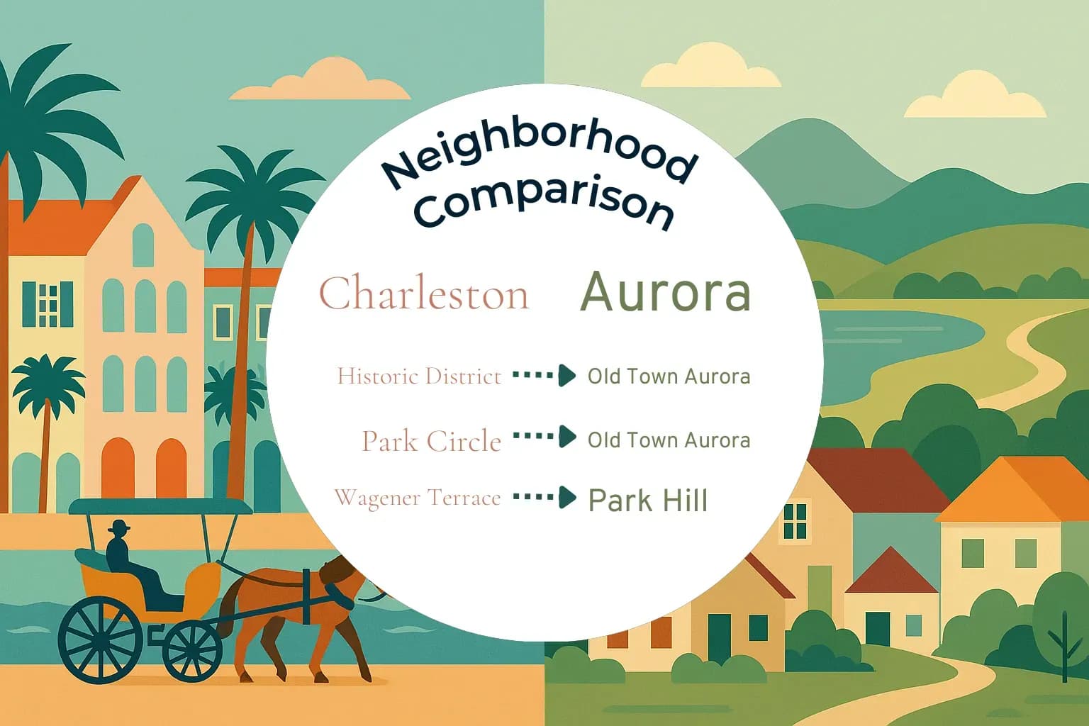 Charleston vs Aurora Neighborhood Comparison