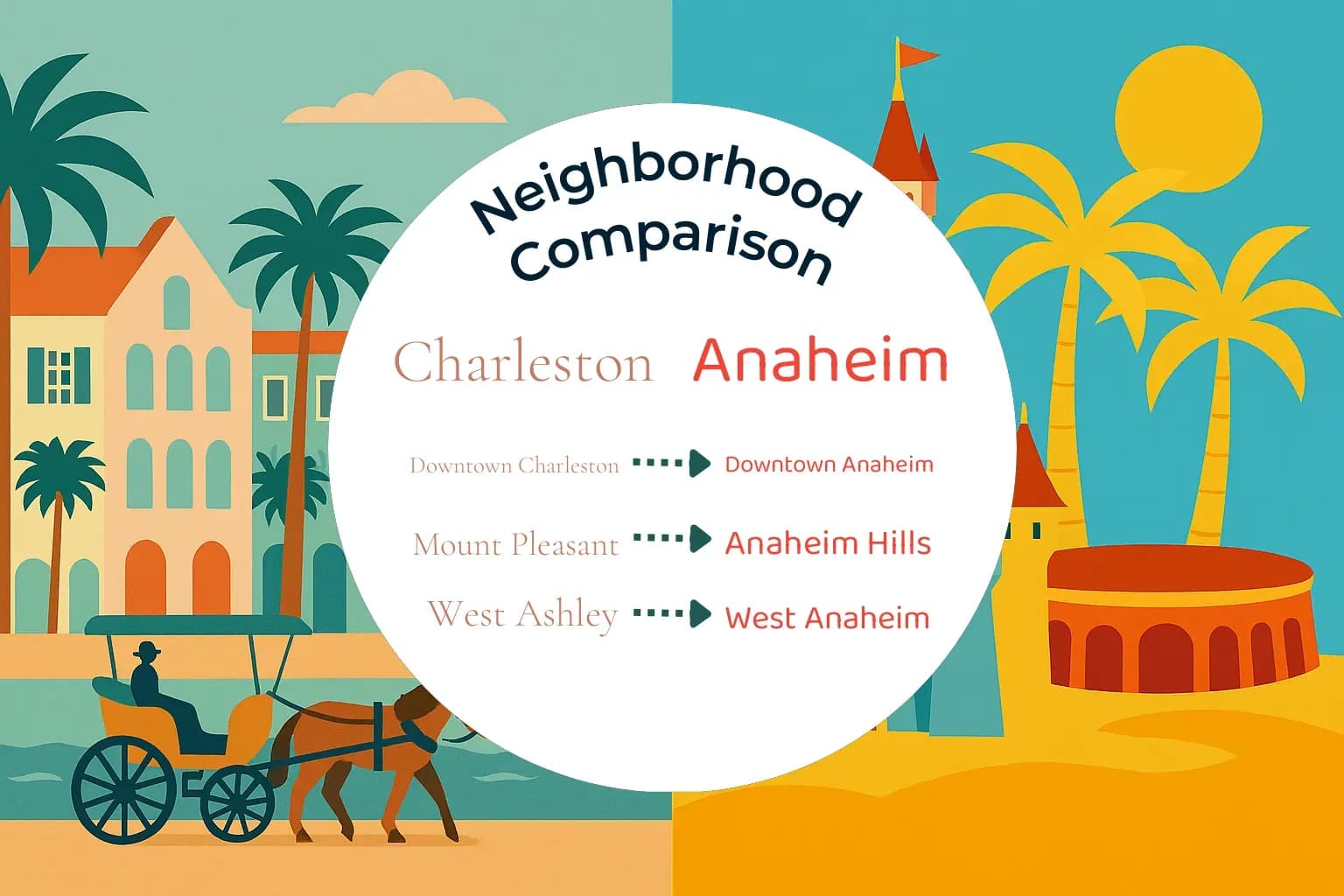Charleston vs Anaheim Neighborhood Comparison