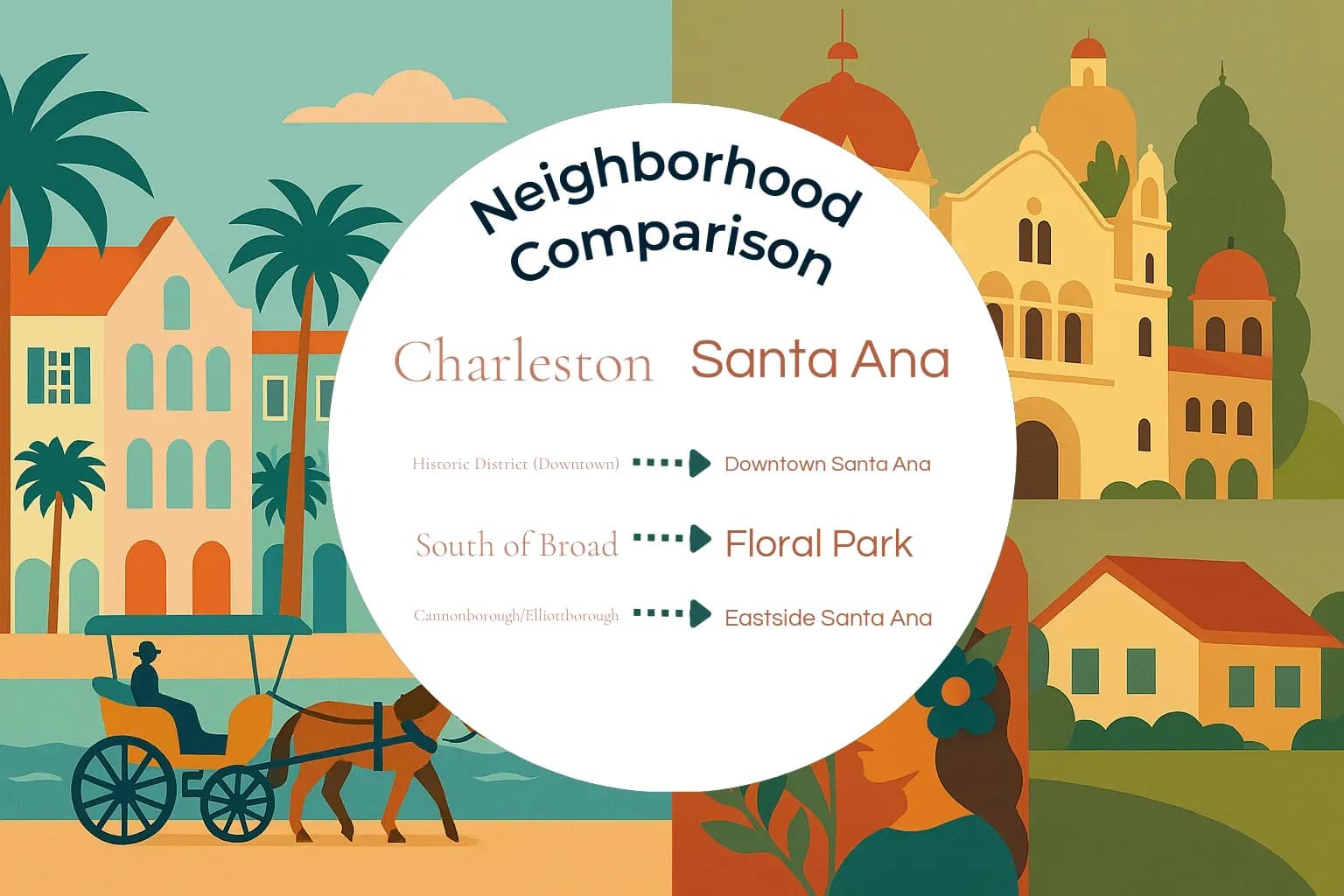 Charleston vs Santa Ana Neighborhood Comparison