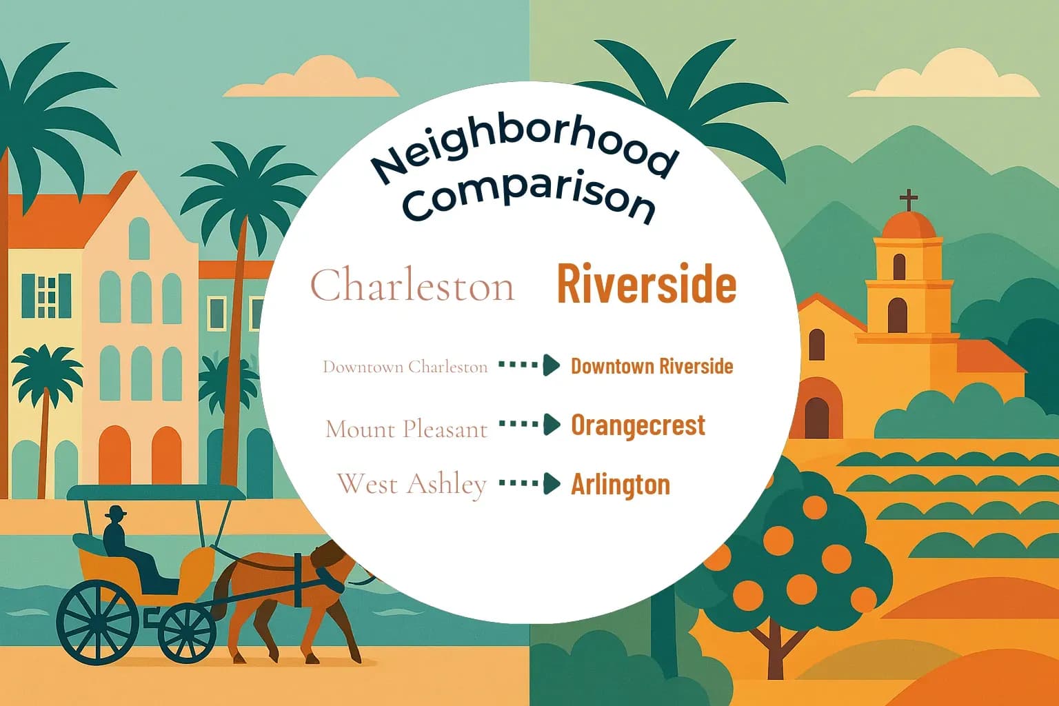 Charleston vs Riverside Neighborhood Comparison