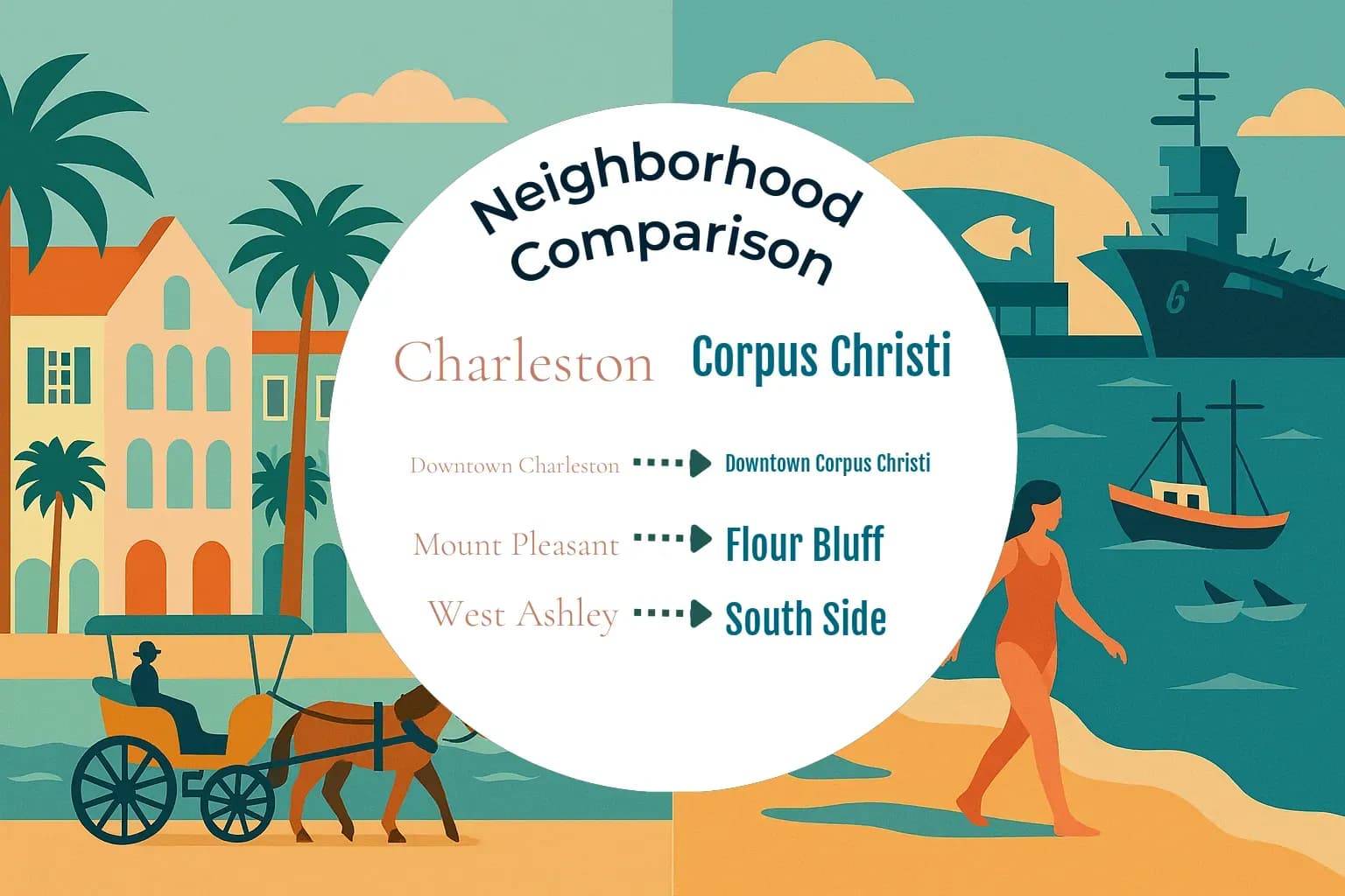 Charleston vs Corpus Christi Neighborhood Comparison