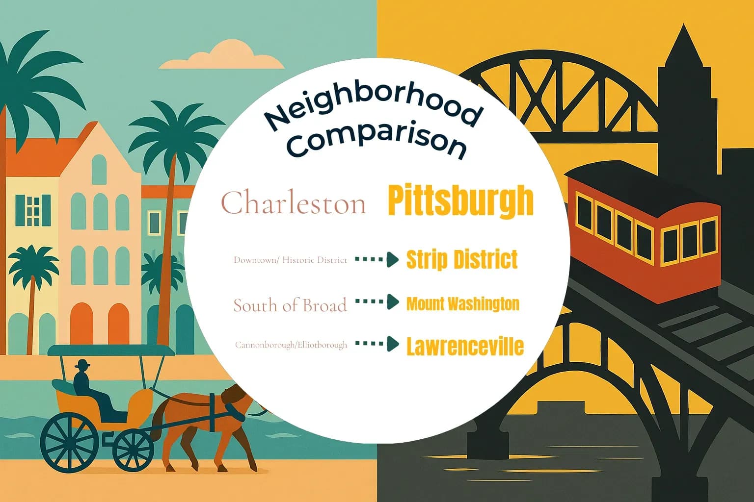 Charleston vs Pittsburgh Neighborhood Comparison