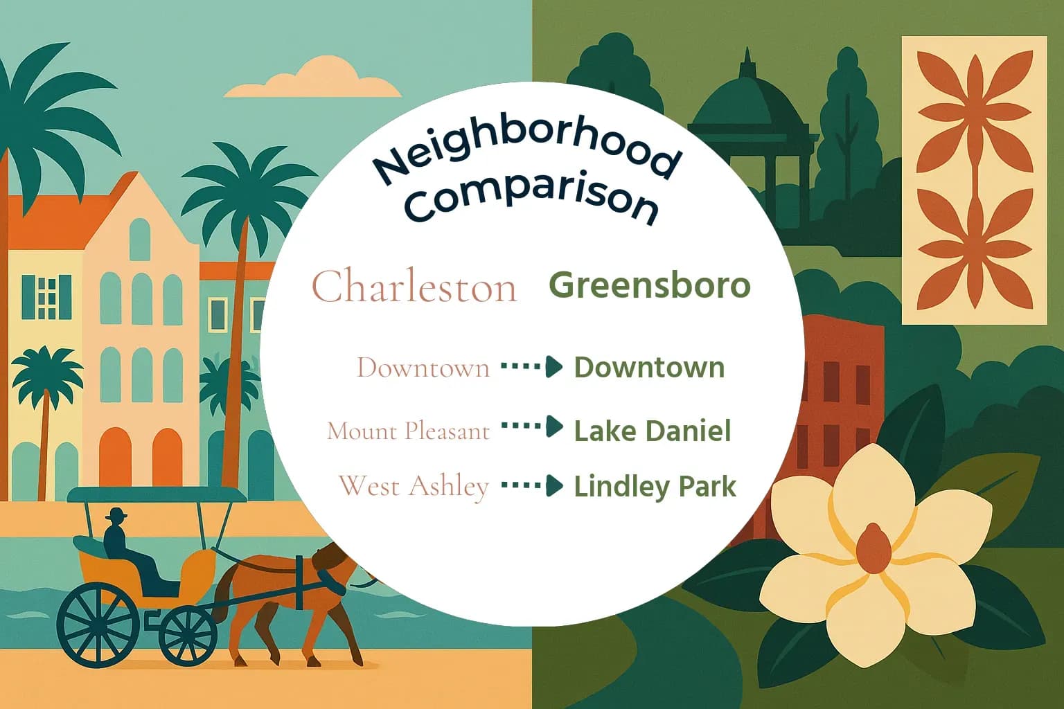 Charleston vs Greensboro Neighborhood Comparison