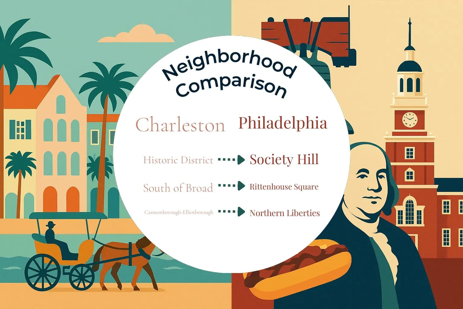 Charleston vs Philadelphia Neighborhood Comparison