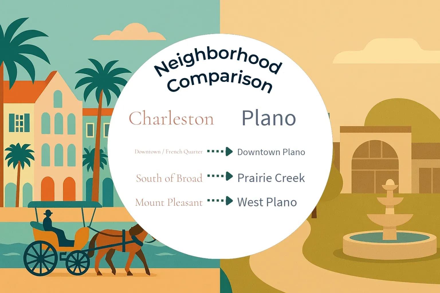 Charleston vs Plano Neighborhood Comparison