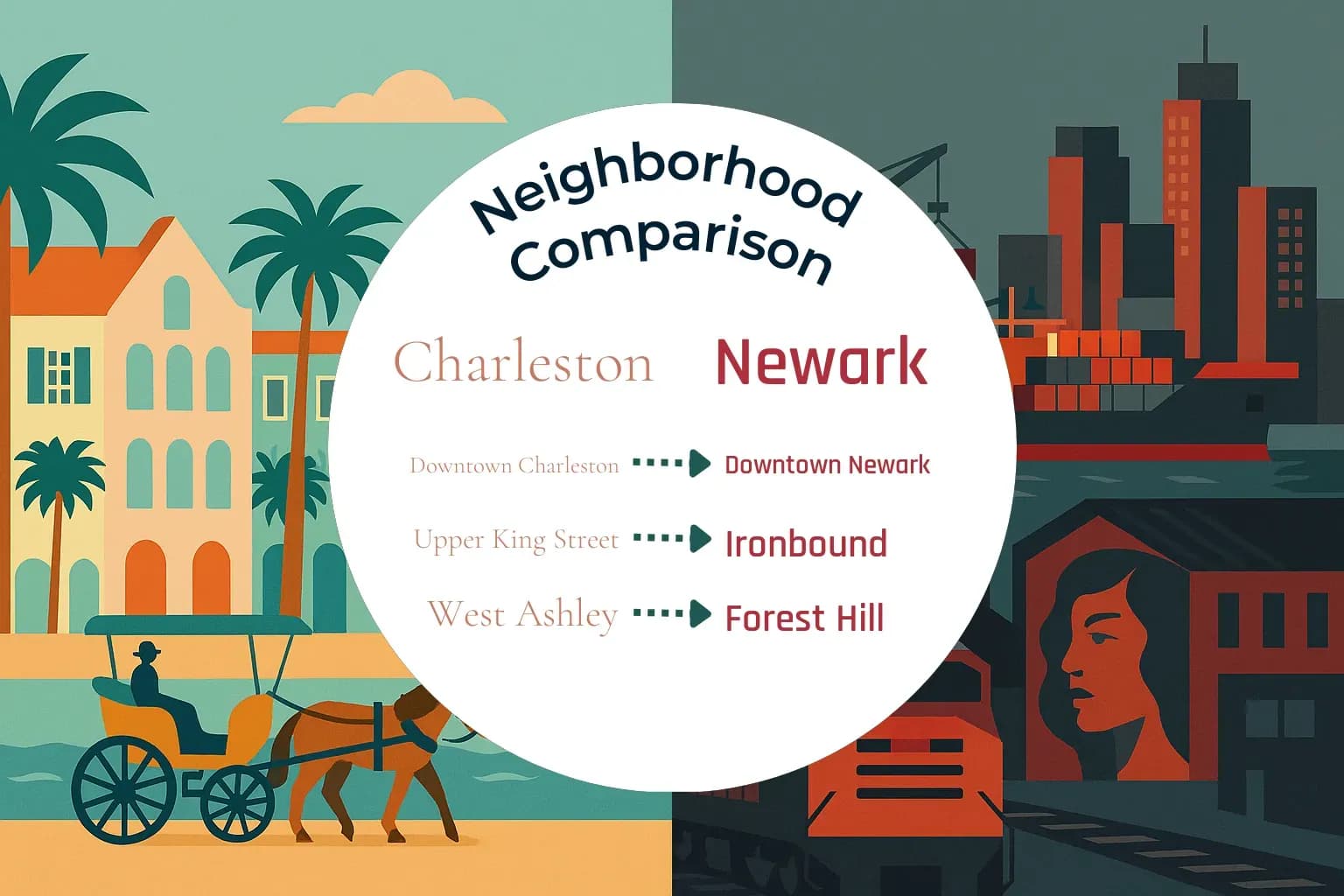 Charleston vs Newark Neighborhood Comparison