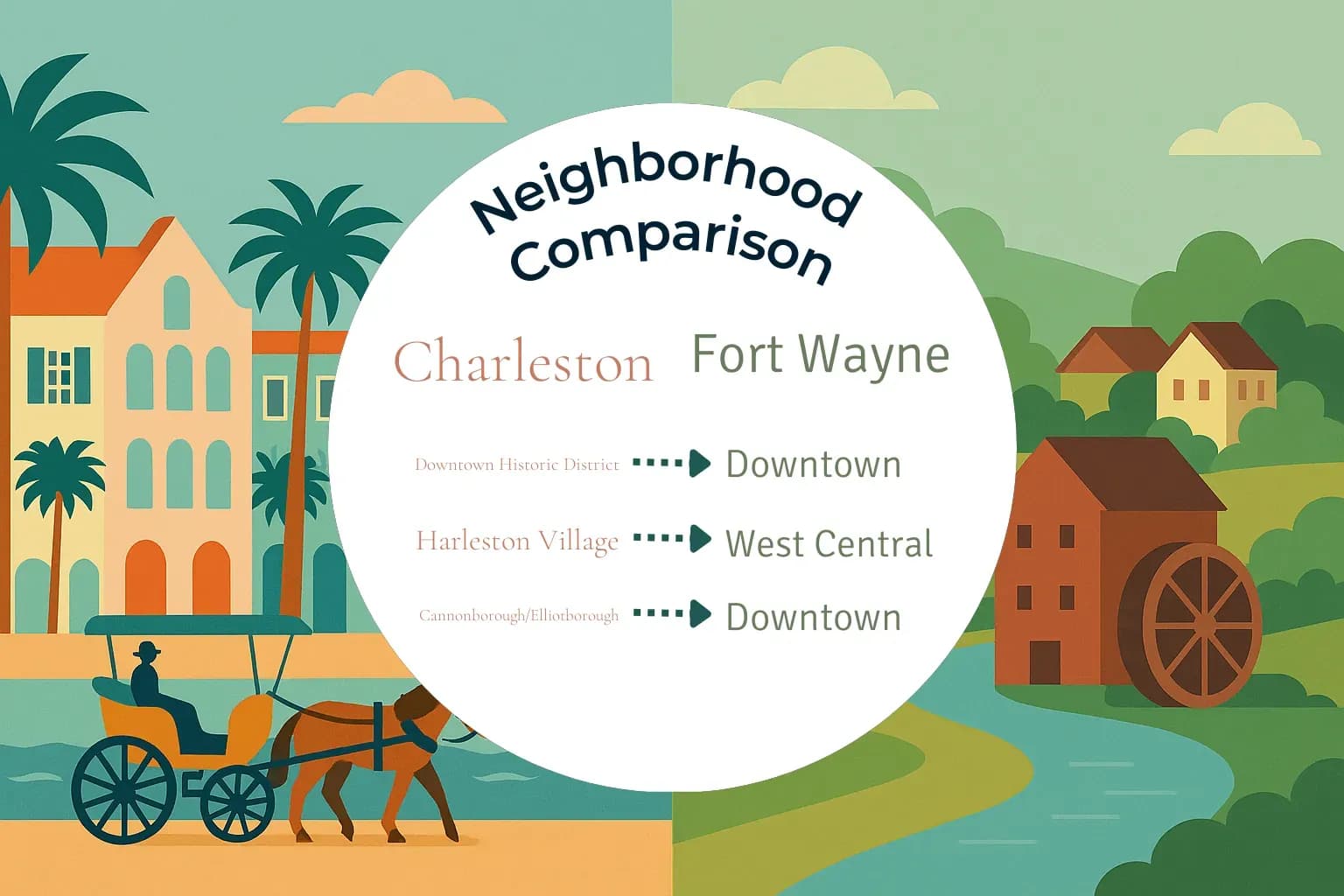 Charleston vs Fort Wayne Neighborhood Comparison