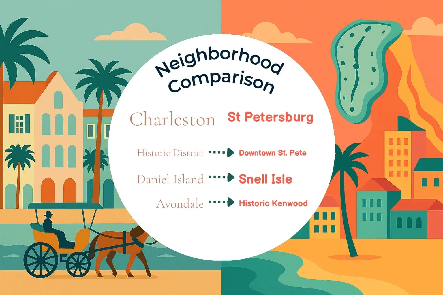 Charleston vs St. Petersburg Neighborhood Comparison