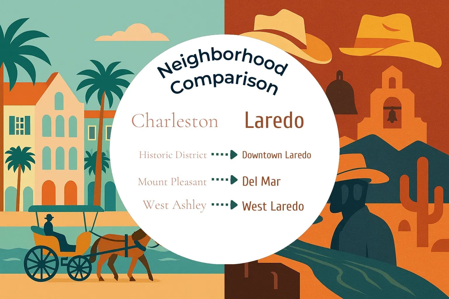 Charleston vs Laredo Neighborhood Comparison