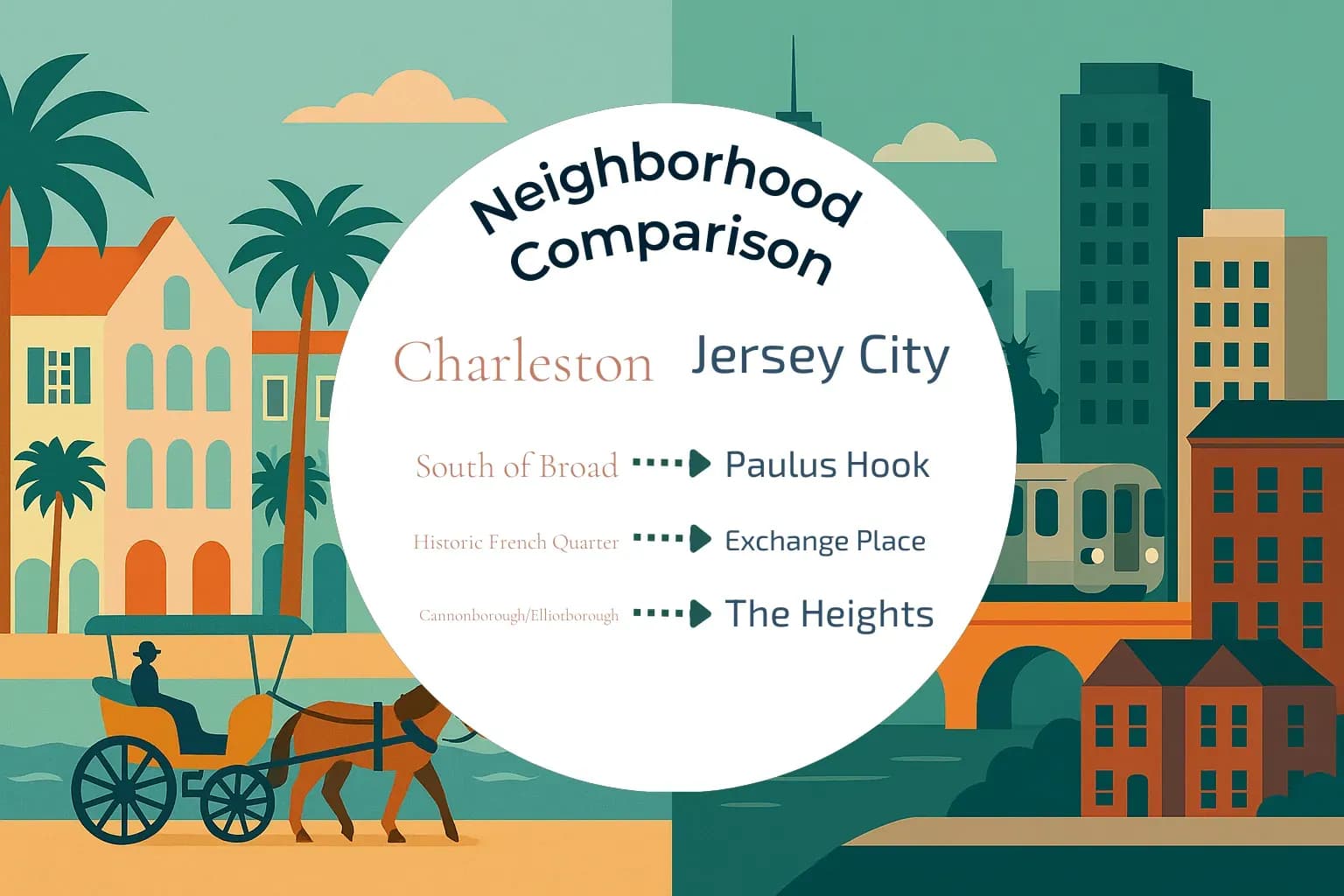 Charleston vs Jersey City Neighborhood Comparison