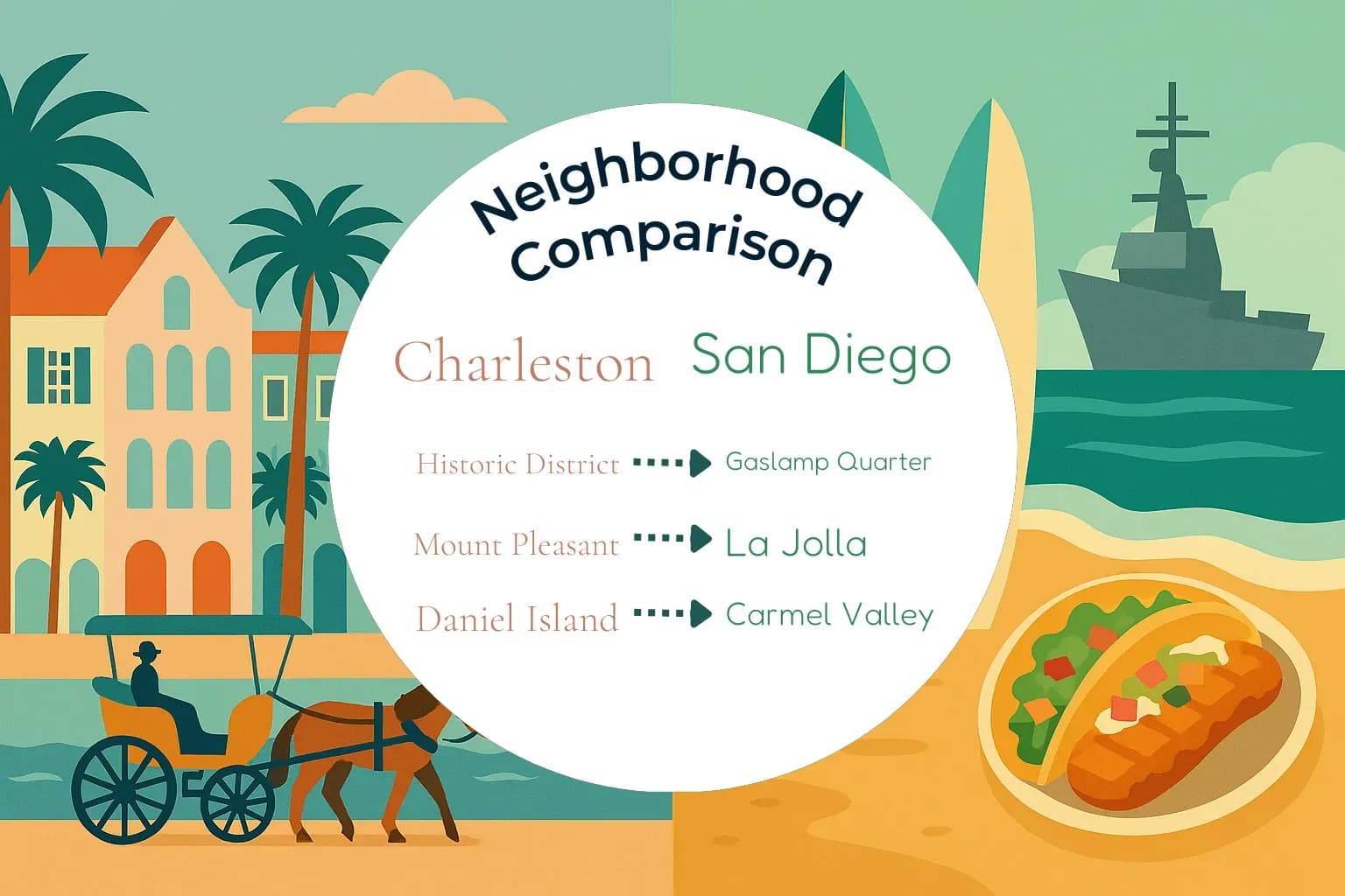 Charleston vs San Diego Neighborhood Comparison