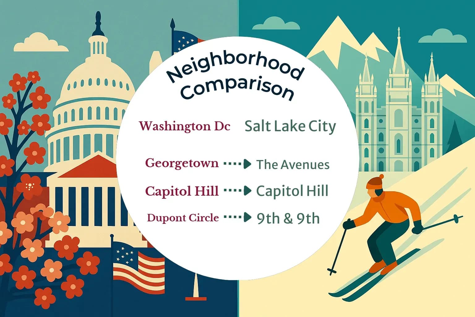 Washington DC vs Salt Lake City Neighborhood Comparison